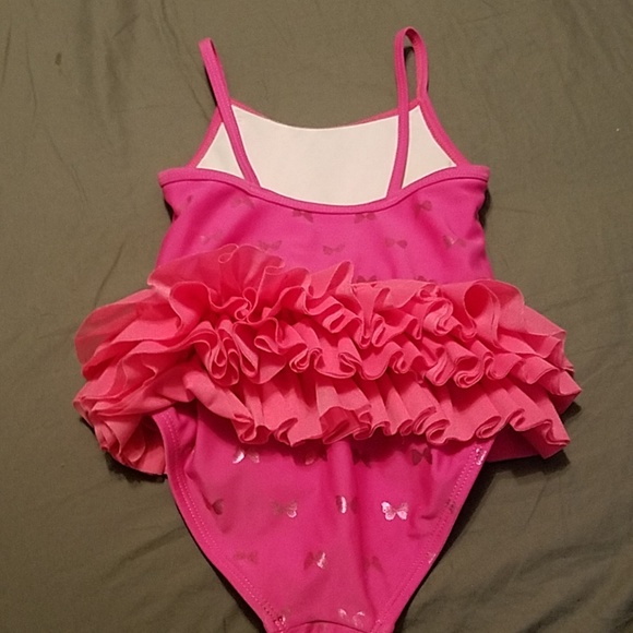 CRAZY 8 Toddler Girl Pink One Piece Swimsuit - Picture 4 of 4